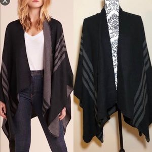 BB Dakota Reversible Poncho Shawl